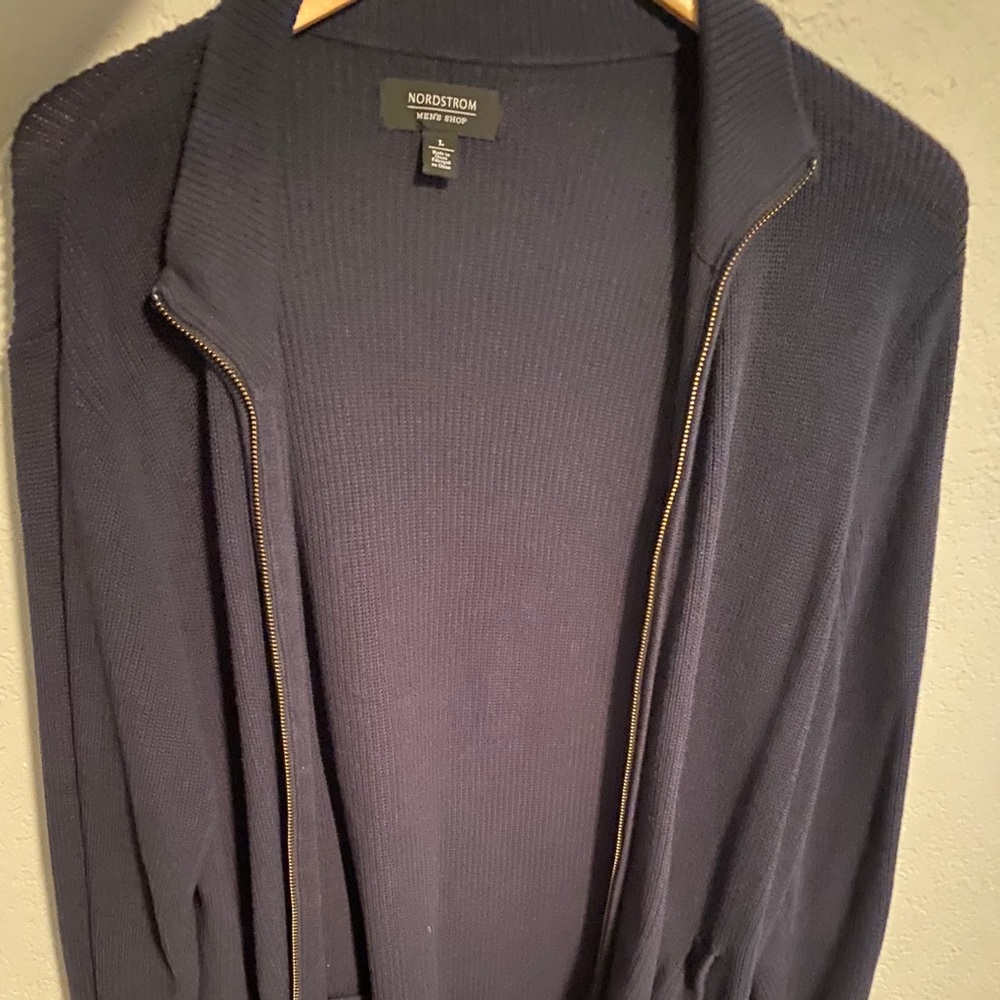 Nordstrom blue grey cardigan sweater